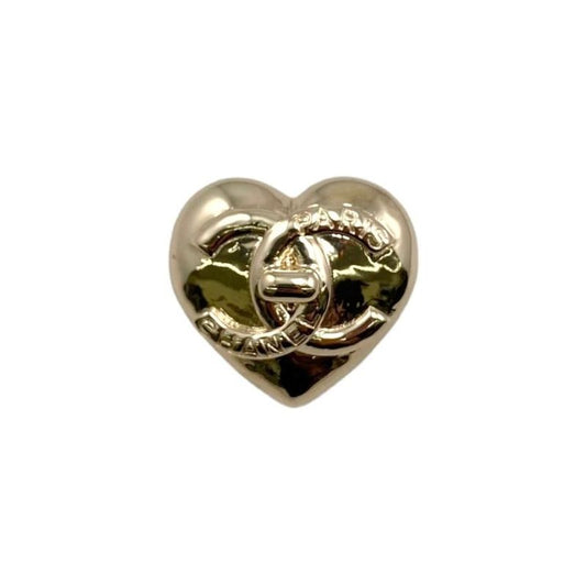 Chanel Brooch Heart Motif Coco Mark Ab9129 Gold Chanel