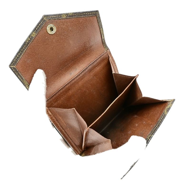 Louis Vuitton LV Logo 2-set Fold Wallet Monogram Leather Brown 01ed973