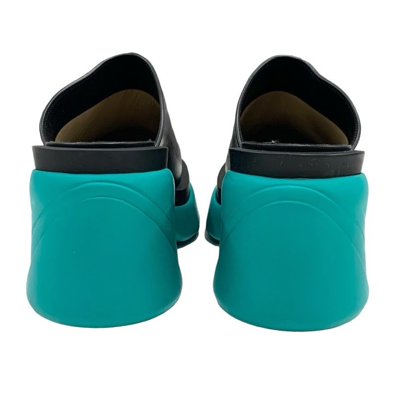 Bottega Venetaveneta Flash Sandals Clog Sabot Shoes Leather Black Green