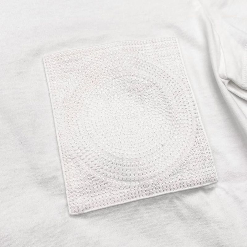 Hermes Short Sleeve T-Shirt H Logo Embroidered Pocket 3e4620dl Size 36 Cotton