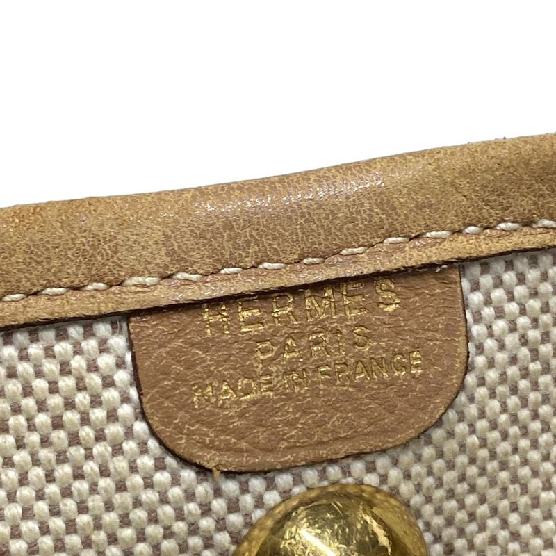 Hermes Shoulder Bag Vespa PM Beige And Brown Gold Hardware Leather