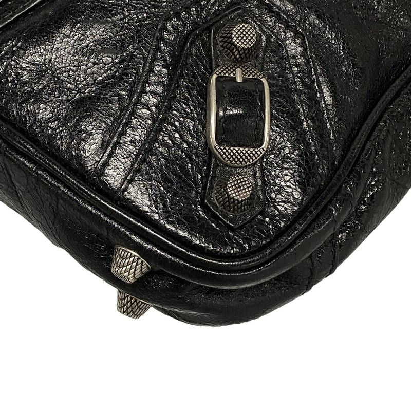 Balenciaga Shoulder Bag Le Cagor Crossbody Bag 719065 Black Lambskin