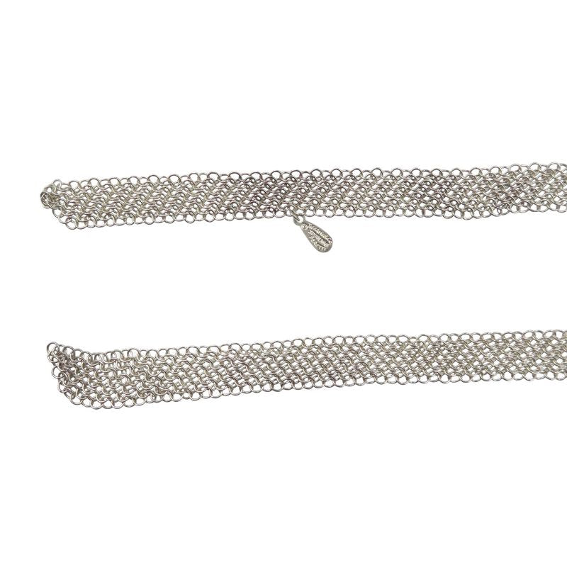 Tiffany & Co Elsa Peretti Mesh 925 Silver Necklace 0076 Tiffany & Co