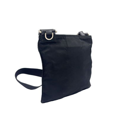 Prada Nylon Black Mini Shoulder Bag Silver — view 2