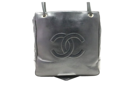 Chanel Jumbo CC Logo Leather Tote