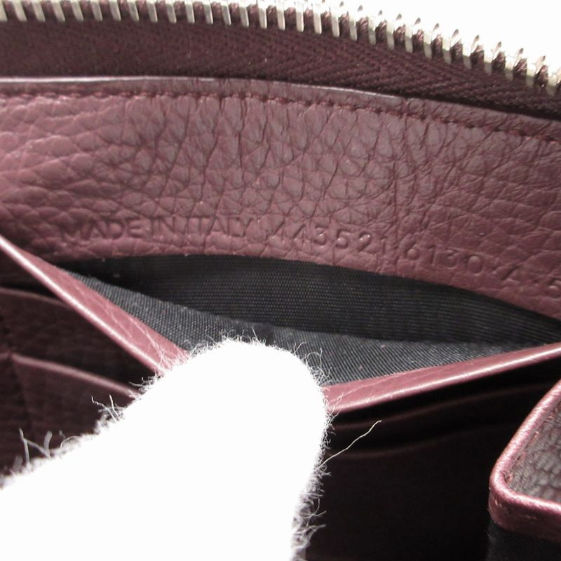 Balenciaga Blackout 443521 Leather Brown Round Zipper Long Wallet 1308 Balenciag
