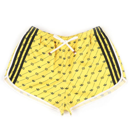 Gucci×adidas 693439 Interlocking G Shorts Yellow M Ladies
