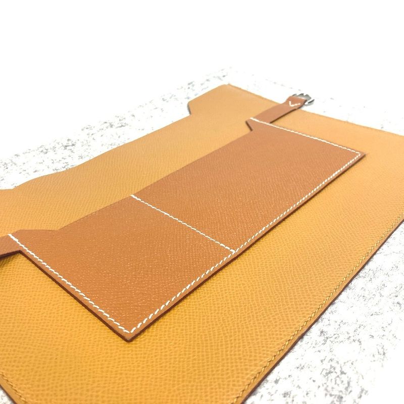 Hermes Clutch Bag Toudou 37 Felt Gray