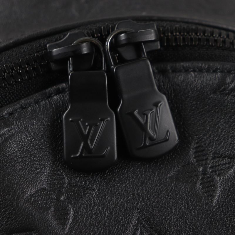 Louis Vuitton M46107 Monogram Shadow Racers Ring Bag Leather Body Bag Black