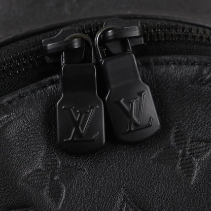 Louis Vuitton M46107 Monogram Shadow Racers Ring Bag Leather Body Bag Black