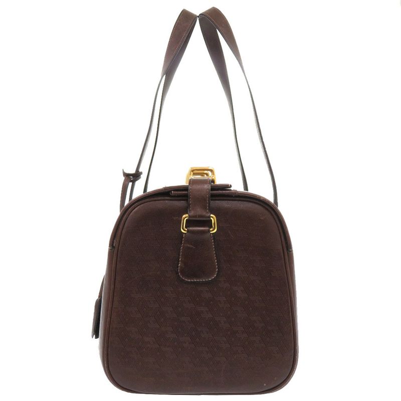 Hermes Vintage Leather Brown Gold Hardware 00H Engraved Vintage Boston Bag