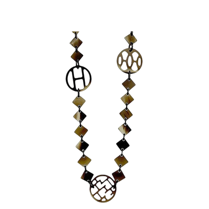 Hermes Necklace Lena Brown Beige Gradient