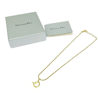 Christian Dior GP D Logo Necklace Women's Gold 408102 Necklace