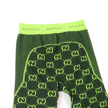 Gucci 22SS 693103 Logo Design GG Jacquard Leggings Pants Bottoms Green M Made