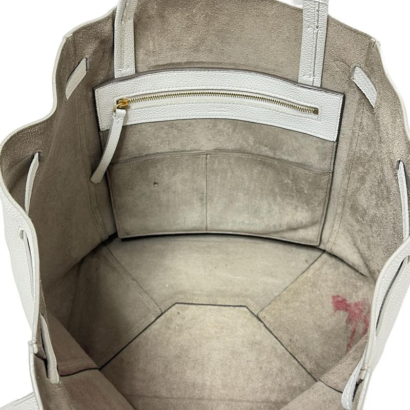 Celine Tote Cabas Phantom Small With Tassel 176023tni01bc White Leather