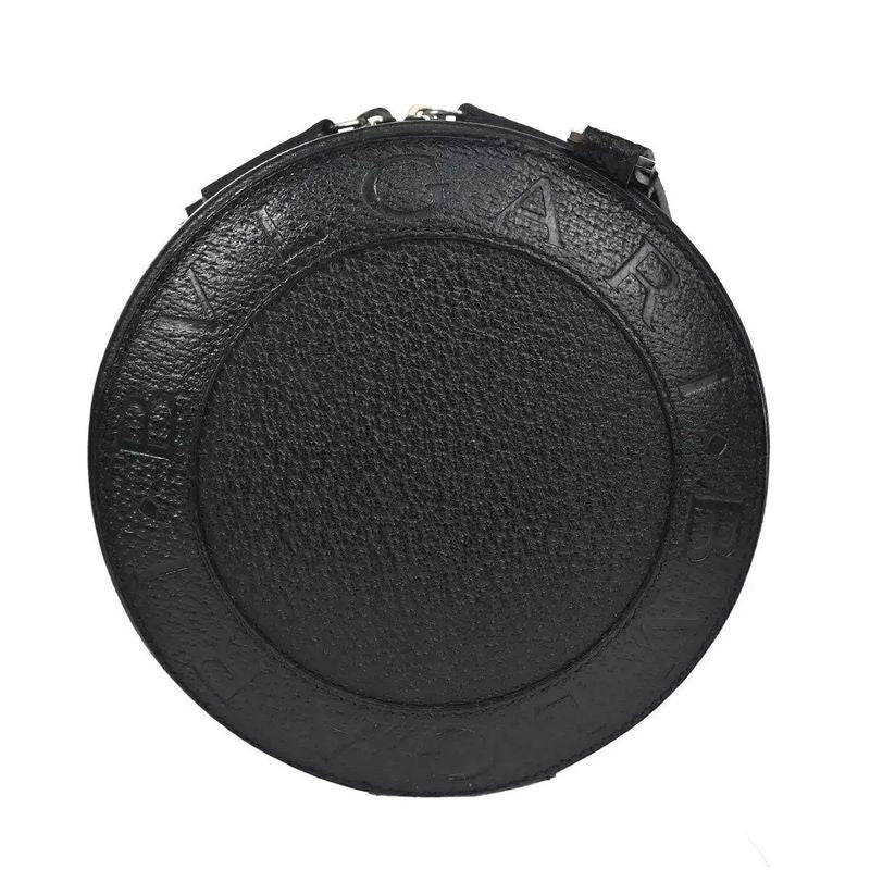 Bvlgari Bee Zero One Mini Shoulder Bag Logo Leather Black 80bs126