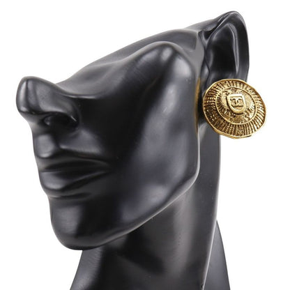 Chanel Coco Mark Vintage Gold Plated Ladies 23.2g Earring