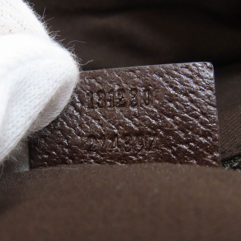 Gucci 131230 GG Sherry Line Handbag Canvas Women