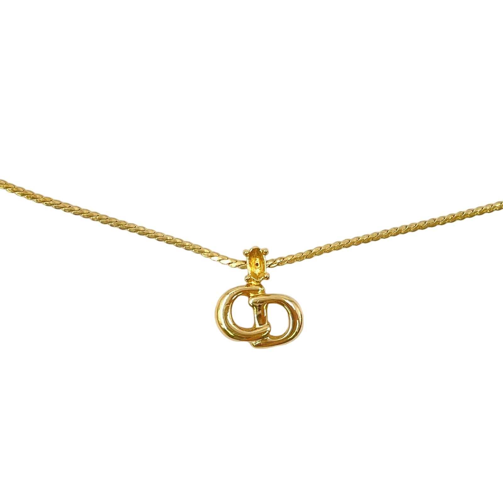 Dior Cdlogo Gold Plated Necklace