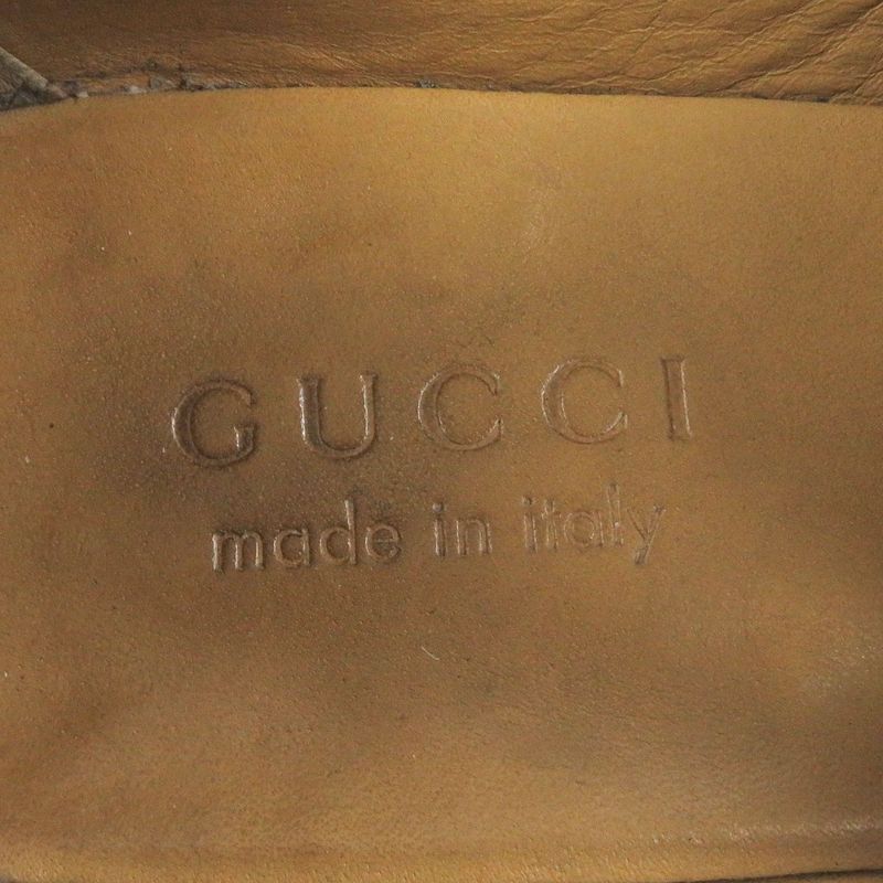 Gucci 673817 Leather GG Supreme Tassel Loafer Moccasin Flat Shoes Black 6