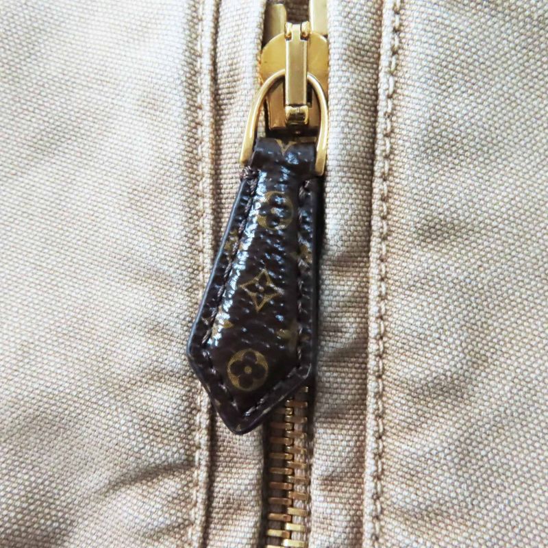 Louis Vuitton 23SS 1ab74i Cotton Washed Denim Cropped Bomber Jacket Beige 34