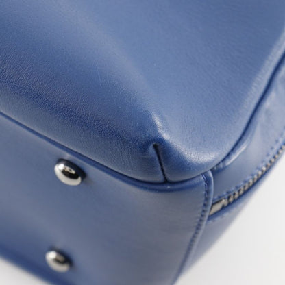 Chanel Trendy Beau Ring Bag 2WAY Shoulder Calf Blue Ladies Handbag