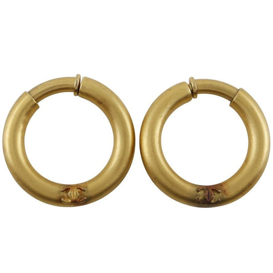 Chanel Coco Loop Vintage Gold Plated Ladies 22.6g Earrings
