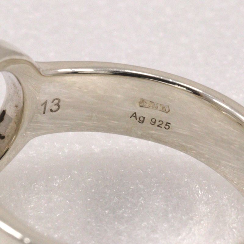 Gucci Interlocking G Silver 925 Size 12.5 Ladies 4.6g Ring