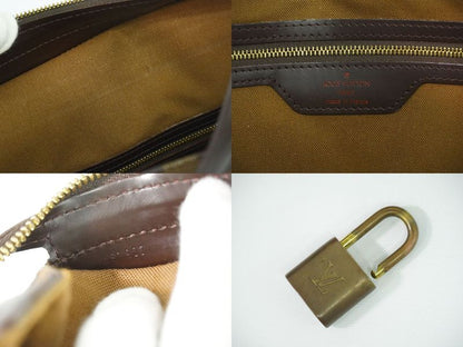 Authentic Louis Vuitton LV Chelsea Damier Ebène Shoulder Bag Tote Bag Brown