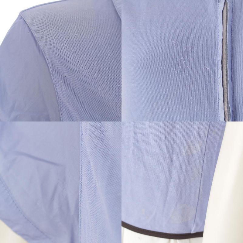 Prada Sport Archive Short Sleeve Cut Nylon Jacket Outerwear Tops Light Blue S