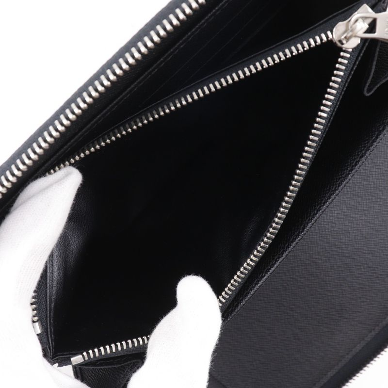 Louis Vuitton Zippy Organizer Travel Case N60111 Damier Graphite Canvas Black