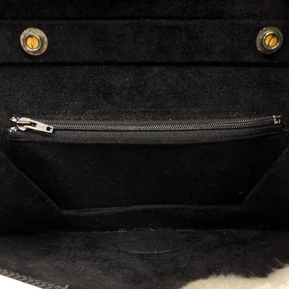 Christian DIOR Vintage Handbag Mini Bag Handbag Croc Shape Pressed Black