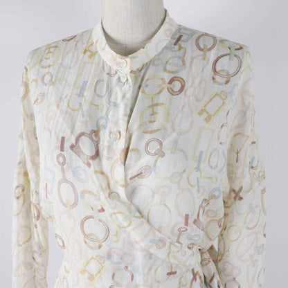 Hermes 23AW 3h0514dn 100% Silk Chaine D'ancre Design Do Re Boucles Pattern