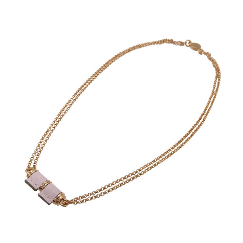 Hermes Charnière PM Necklace Vorsluft/leather Mauve Pale 1846 Hermes
