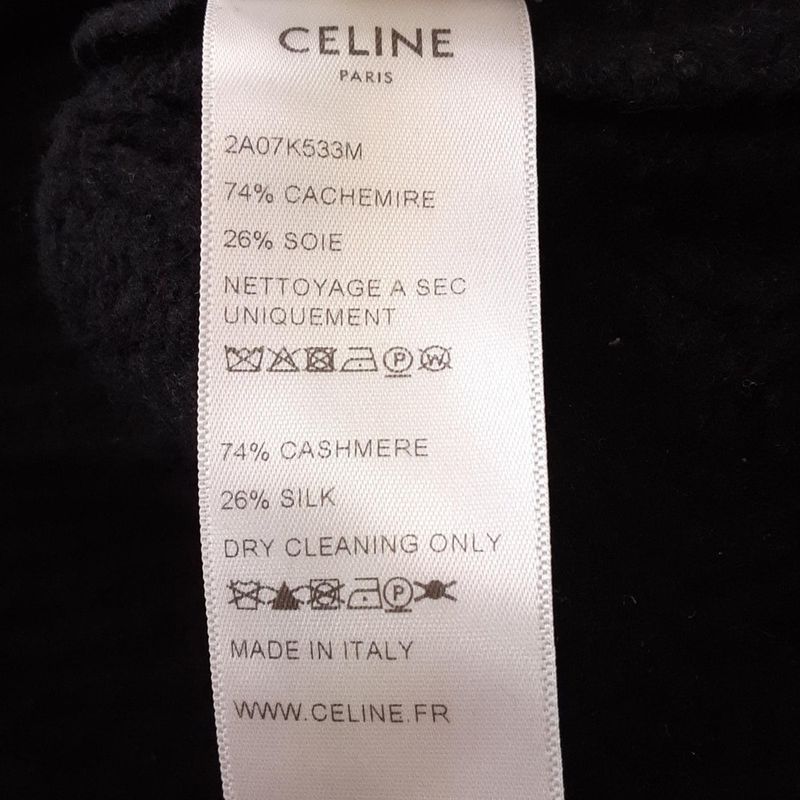 Celine Long Sleeved Sweater Size S Women - Black Cashmere/silk
