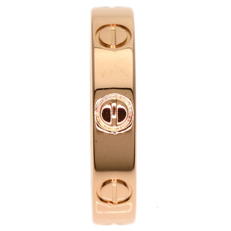 Cartier Mini Love Ring #48 Ring - 18K Pink Gold Ladies