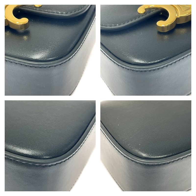 Celine Shiny Calfskin Mini Claude Shoulder Bag Black 408578 Shoulder Bag