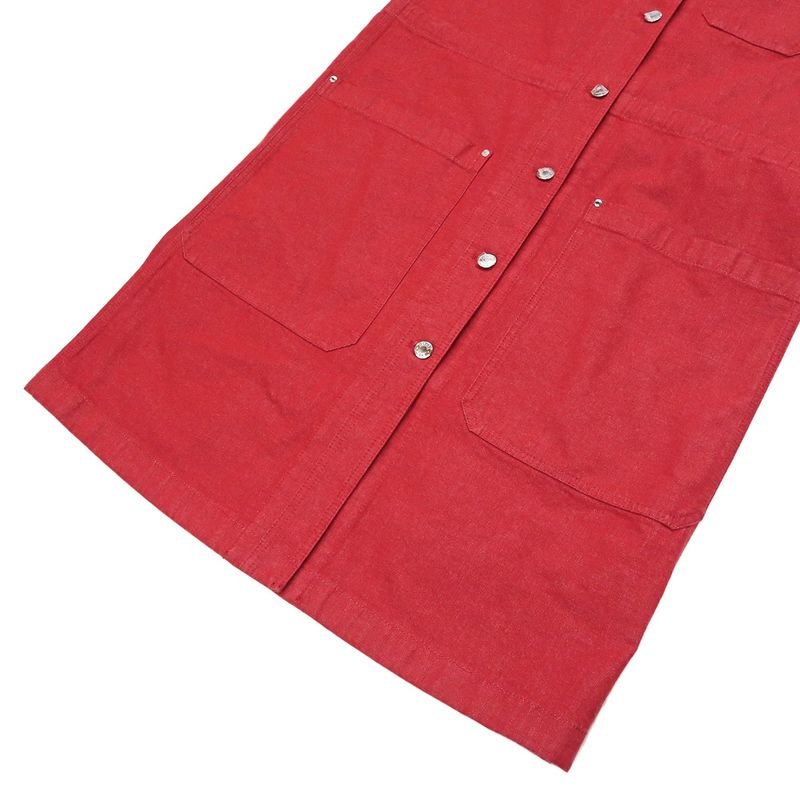 Hermes Nosleeve Dress Size 42 Red Open Front Dress Serie Button Ladies