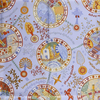 Hermes Carré 90 Mediterranean Port Town Silk Women's Scarf