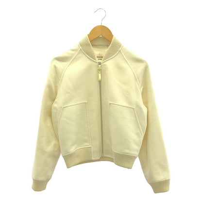 Hermes | 2024aw | Cashmere 100% Cashmere Leather Zip Ribbed Blouson Jacket | 36