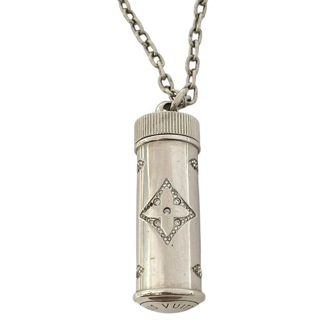 Louis Vuitton M68248 Monogram Strass Pill Case Necklace Pendant Chain Logo