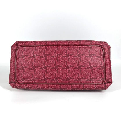 Celine Shoulder Bag Logo Sarky Pvc/leather Red