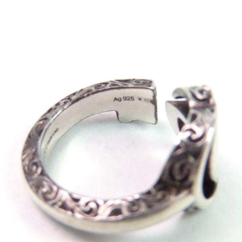 Gucci 627760 Double G Key Motif Ring Arabesque Ring Ag925 Silver 10 Made In