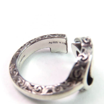 Gucci 627760 Double G Key Motif Ring Arabesque Ring Ag925 Silver 10 Made In
