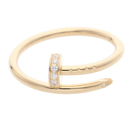 Cartier Juste UN CLOU RING SM 18K Yellow Gold Diamond Ring Men's 54 16