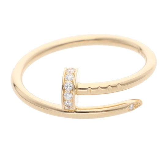 Cartier Juste UN CLOU RING SM 18K Yellow Gold Diamond Ring Men's 54 16