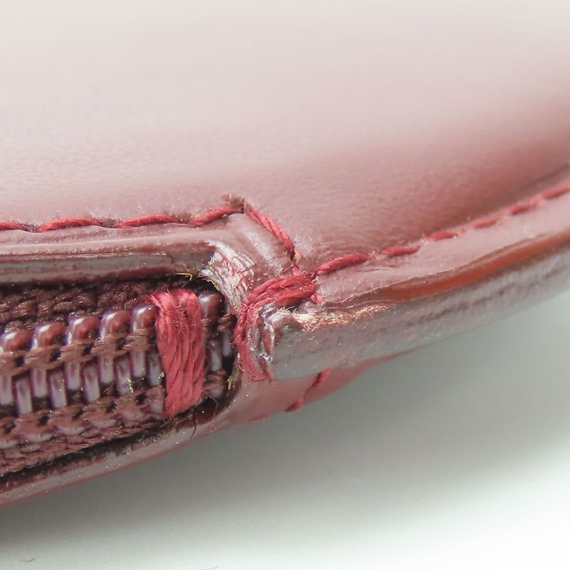 Cartier Coin Case Must Line L3000111 Calf Bordeaux Gold Hardware Coin Purse
