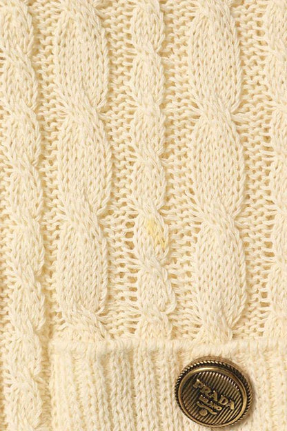 Prada P25l82 Half Sleeve Cable Knit Cardigan Women 36