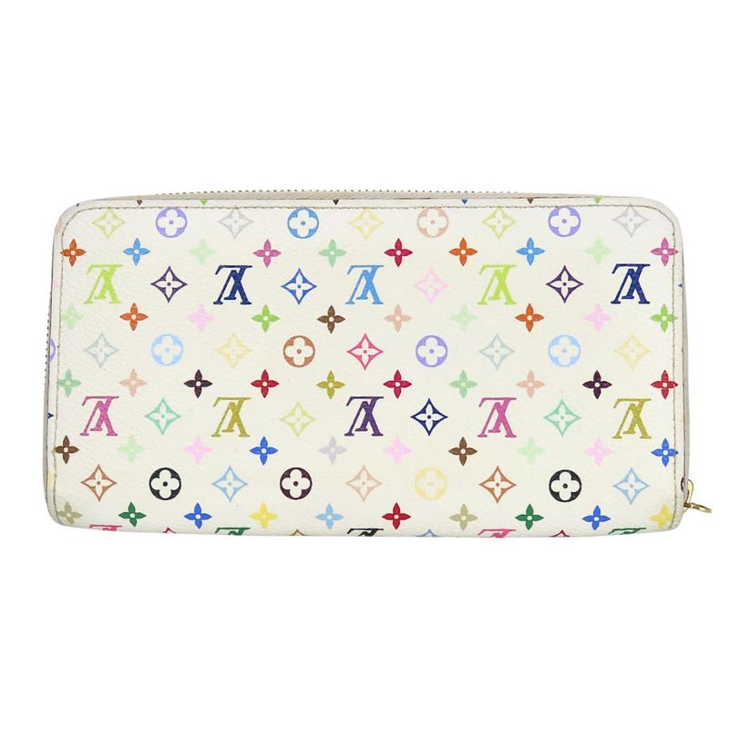 Louis Vuitton Long Wallet Zippy Wallet M60274 Monogram Multicolor Bronze White