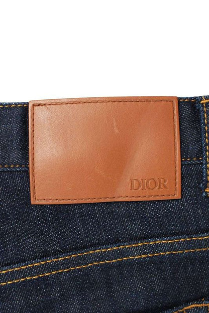 Dior 193ds10g214x Patched Logo Embroidered Slim Regular Denim Pants Men's 32